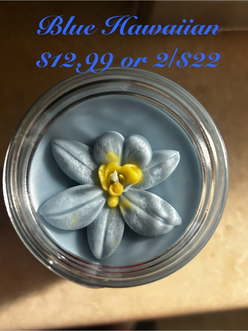 Floral Mason Jar Candle - Green